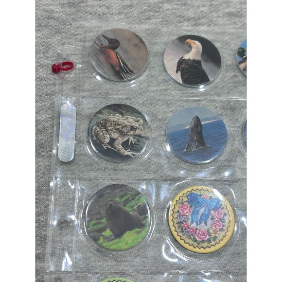 Pogs Starter Set lot Of 40 Pogs Animals Print Pogs 1980s - Picture 2 of 11